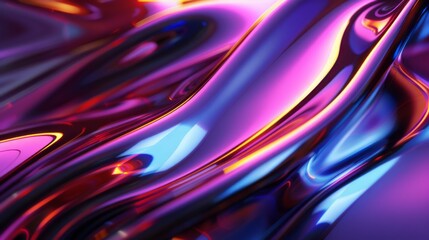 Abstract Holographic iridescent rainbom Y2K fluid background. Lliquid gradient waves surface futuristic texture.Mental health holo modern aesthetic. Trendy  Brutalism