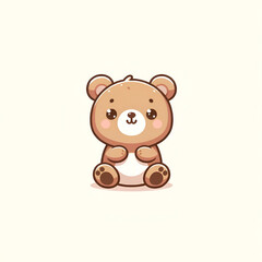 Fototapeta premium teddy bear cartoon on clear background