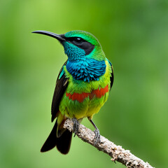 Fototapeta premium Beautiful sunbird Nectarinia pulchella