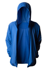 青いパーカー（hoodie)