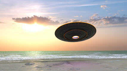 UFO　3DCGレンダリング © tsuneomp