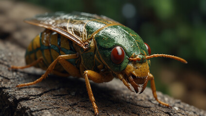 Cicadas close look