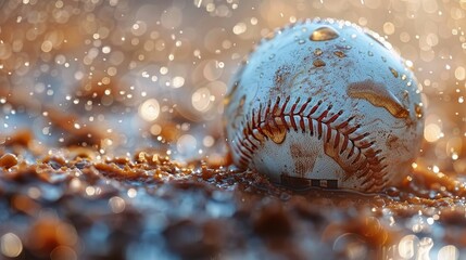 Baseball on Wet Ground