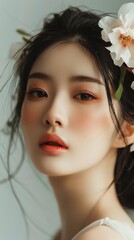 Reveal Your Inner Goddess  Unleash Your Skins True Potential with Korean Skincare Rituals , beautiful japanese woman portrait