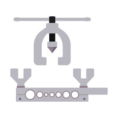 Flaring Tool for Creating Flared Tubing in HVAC and Hydraulic Systems, Vector Flat Illustration Design