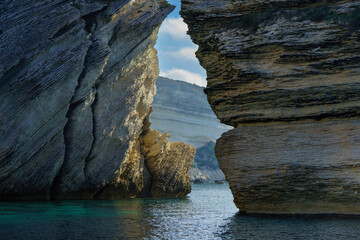 Cave in Corsica, bonifacio cliffs, France