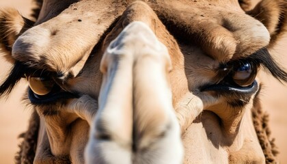 A Camels Eyes Gleaming With Intelligence