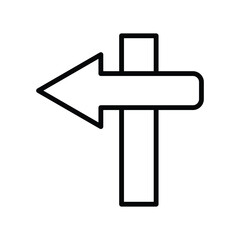 road sign icon vector template design flat and simple