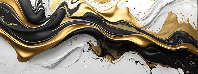 Gold abstract black marble background art paint pattern ink texture watercolor white fluid wall. Abstract liquid gold design luxury wallpaper nature black brush oil modern paper splash painting water	