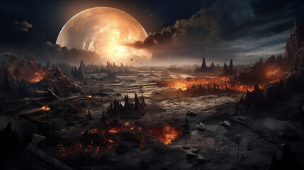 Moon hit the earth in apocalyptic scene 3