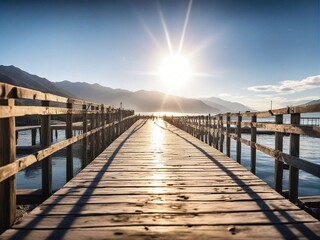 Fototapeta premium pier at sunset