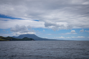 The beautiful Caribbean coastline of St. Kitts and Nevis