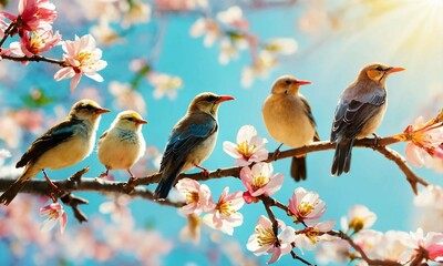 Fototapeta premium bird on a branch