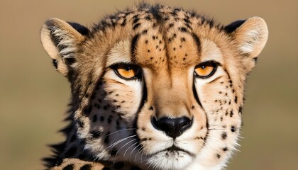 A Cheetah With Its Eyes Narrowed Calculating Its