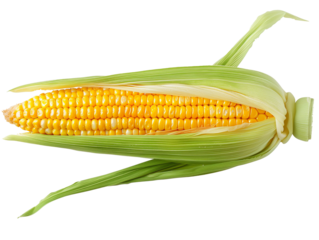 A Single Ear of Corn with a Transparent Background PNG