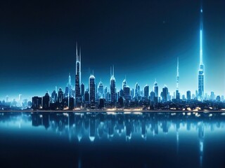 country skyline at night