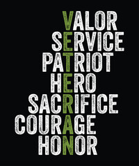 Valor Service Patriot Hero Sacrifice Courage Honor T-Shirt, 4th of July shirt, Veteran Shirt, USA Army Memorial Day, Remembering The Heroes

