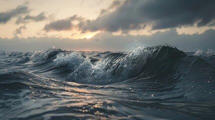 below the breaking waves