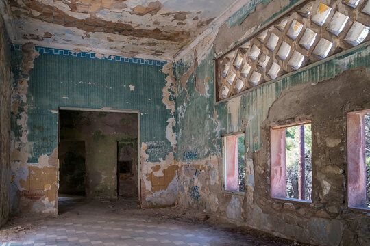 Ruinen in der Geisterstadt Eleousa, Lost Place, Rhodos