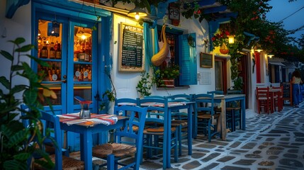 Greek tavern concept
