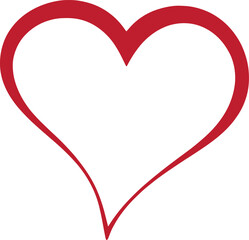 Heart, love, romance or valentine's day red heart. Heart vector icons. Romantic heart love symbols isolated editable vector.