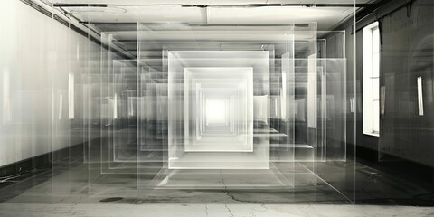 how to get into the fifth dimension. Corridor with space-time distortion