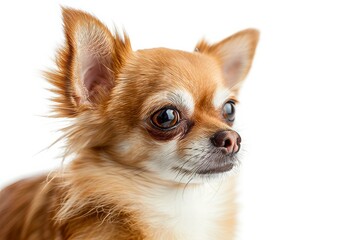 Mystic portrait of Chihuahua, Isolated on white background