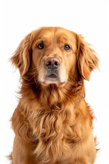 Mystic portrait of Golden Retriever, Isolated on white background