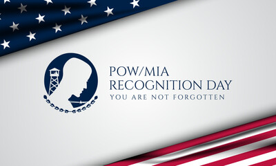 National POW MIA Recognition Day Background Vector Illustration