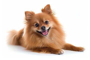 Obraz premium Mystic portrait of Pomeranian, full body View, Isolated on white background