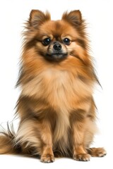 Obraz premium Mystic portrait of Pomeranian, full body View, Isolated on white background