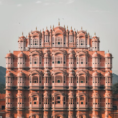 Majestic Traditional Architecture of Landmark Building at Sunset