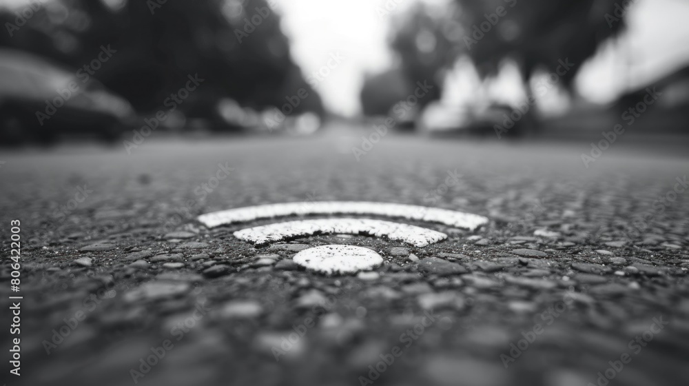 Poster against a backdrop of emptiness, the essence of connectivity is encapsulated in a single network ico