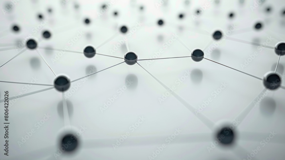 Poster against a backdrop of simplicity, the intricate design of a network icon serves as a testament to th
