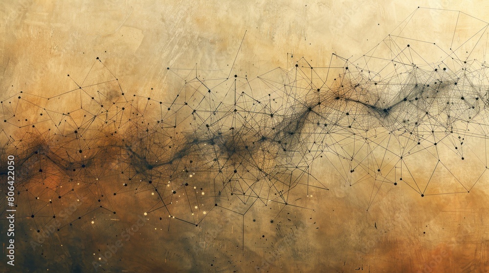 Poster against a canvas of emptiness, the presence of a network icon resonates with the pulse of digital co