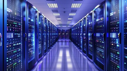 Fototapeta premium Data Center Server Room, fiber optic, data center server, data center cloud, data center construction, data center abstract, data center server,