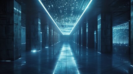 Fototapeta premium Against a canvas of emptiness, the presence of a network icon resonates with the pulse of digital connectivity.