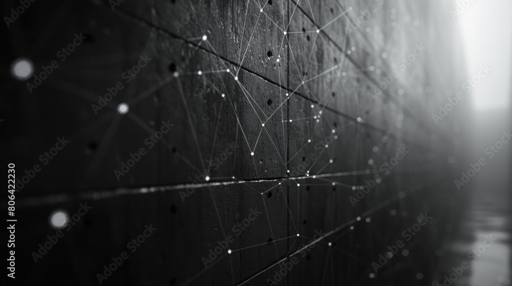 Aufkleber random blank spaces frame the elegance of a network icon, capturing the essence of connectivity in a