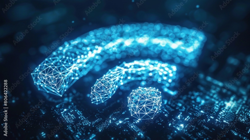 Poster sparse elements of design accentuate the prominence of a network icon, reflecting the essential natu