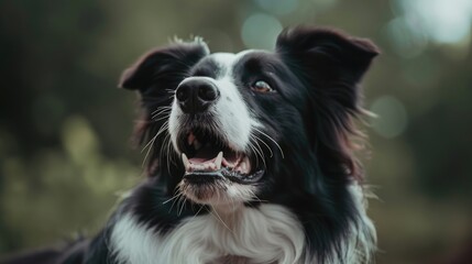 border collie dog enjoying a stroke