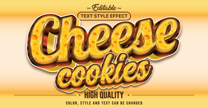 Editable text style effect - Cheese Cookies text style theme.