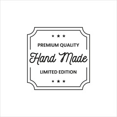 Hand made premium quality badge label template