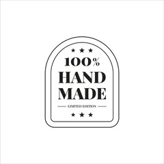 Hand made premium quality badge label template