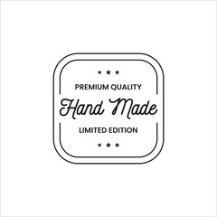 Hand made premium quality badge label template