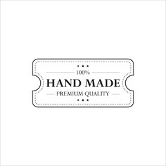 Hand made premium quality badge label template