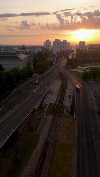 [2min] Morning drone flight over Wroclaw, Poland. Flight towards dawn. 

"Dawn's Aerial Journey: Capturing Wroclaw's Sunrise, Majestic Bridge and Cityscape via Drone"