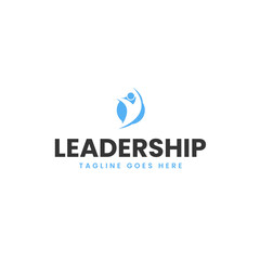 Leadership logo design template vector illustration idea