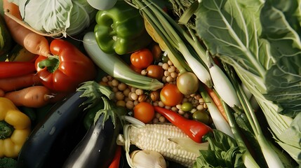 raw vegetable ingredients for meal preparation in honor of national vegetarian week