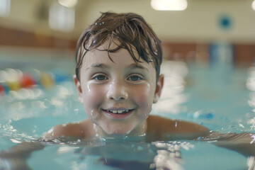 Drowning Prevention Starts Here: Teaching Kids to Swim, Child swimming in pool
