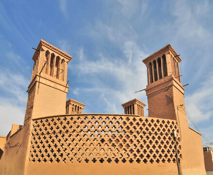A windtower (wind catcher)  -  a traditional Persian architectural element to create natural ventilation in buildings.